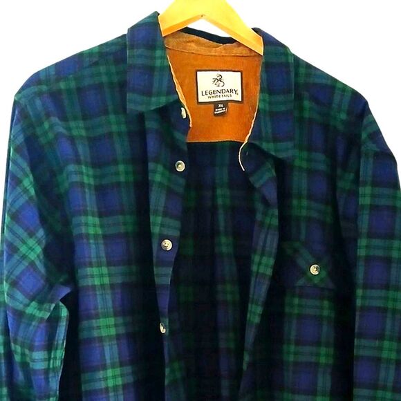 Men's Legendary Whitetails Men's Buck Camp Flannel Shirt Button Down Shirt XL - Picture 8 of 13